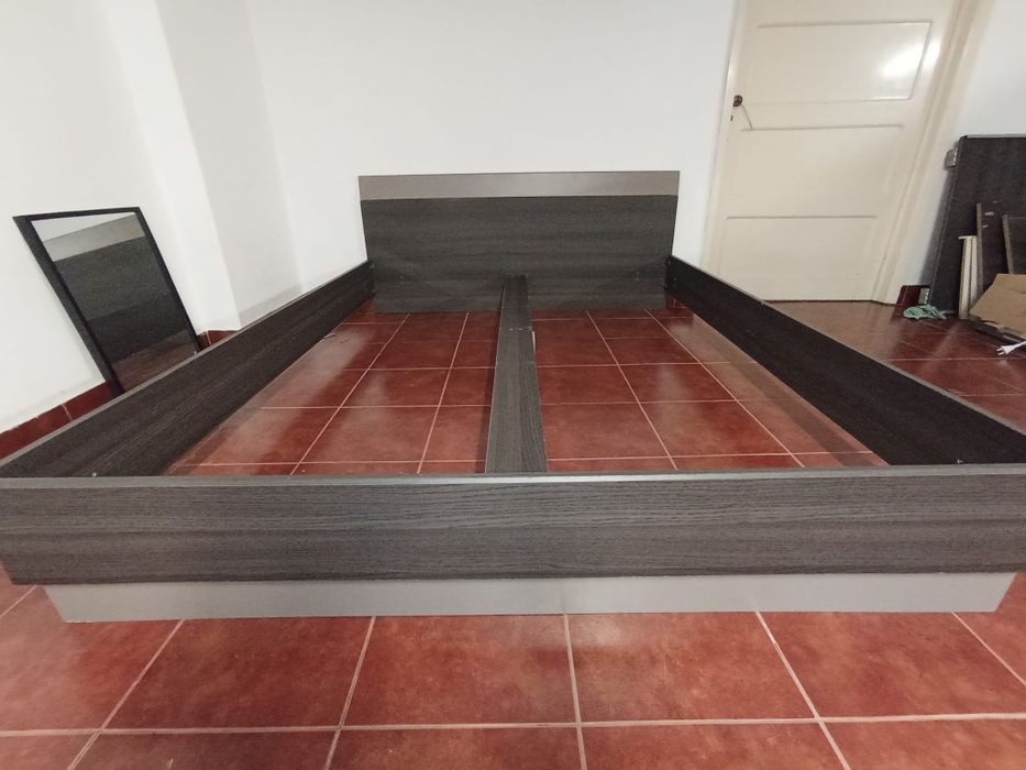 Quarto de casal  completo cinza