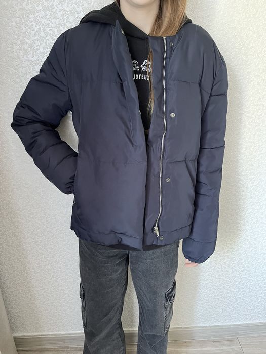 Жіноча куртка H&M, зима-демісезон, темно-синя