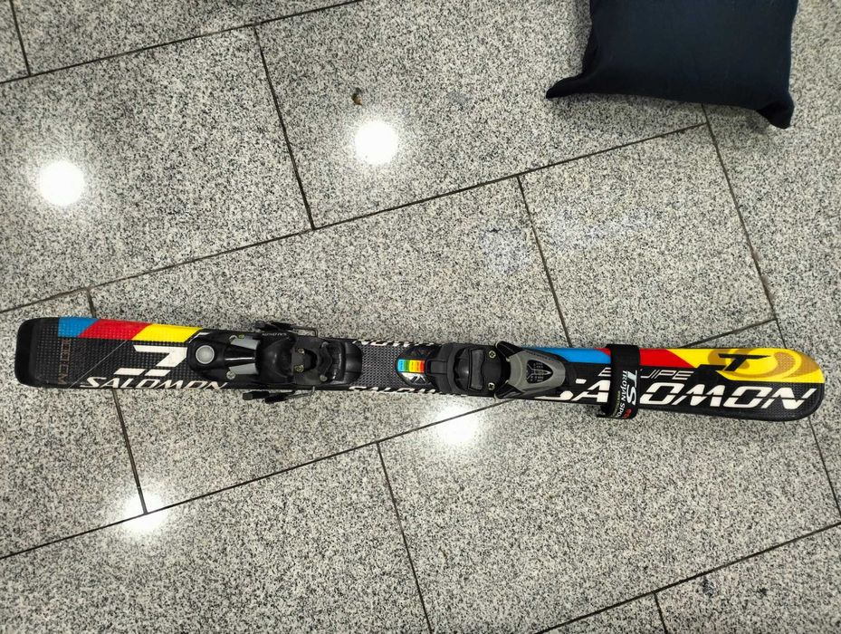 Narty zjazdowe dziecięce SALOMON 100 cm z wiązaniami