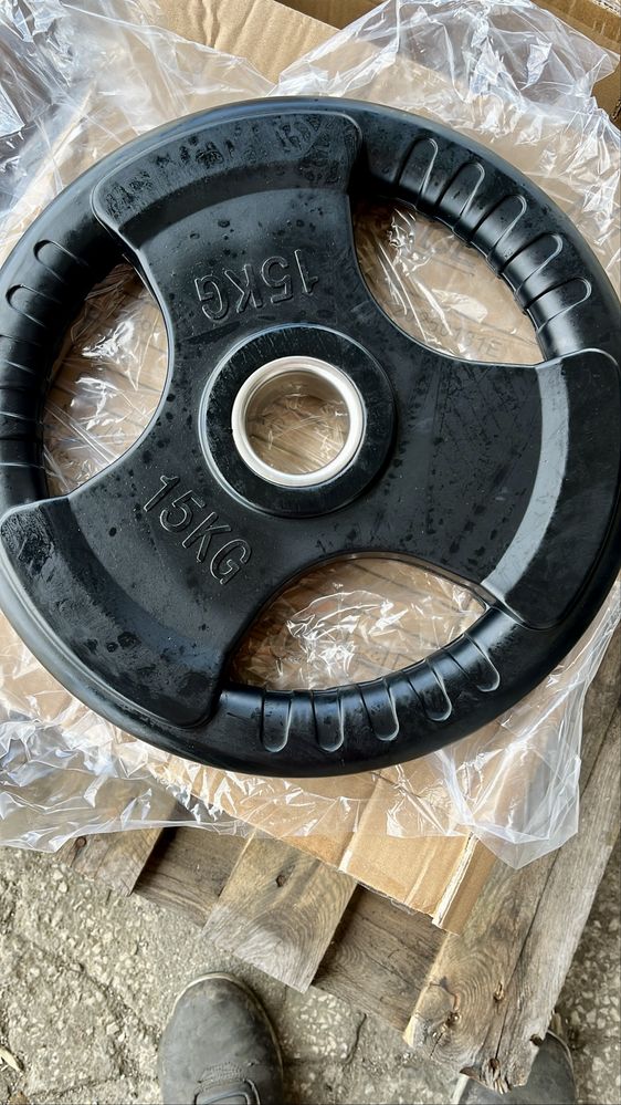 Obciążenia olimpijskie gumowane fi50 „kierownica” – wagi 2,5-20 kg