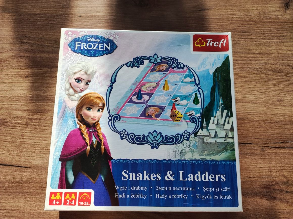 Węże i drabiny gra planszowa Frozen kraina lodu trefl