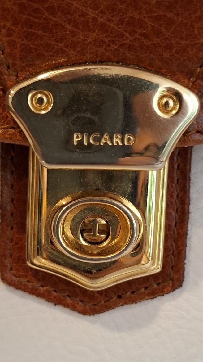 Picard torebka listonoszka długi pasek crossbody skórzana