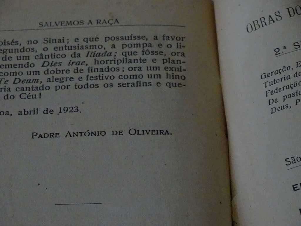Livro "Salvemos a Raça" 1923