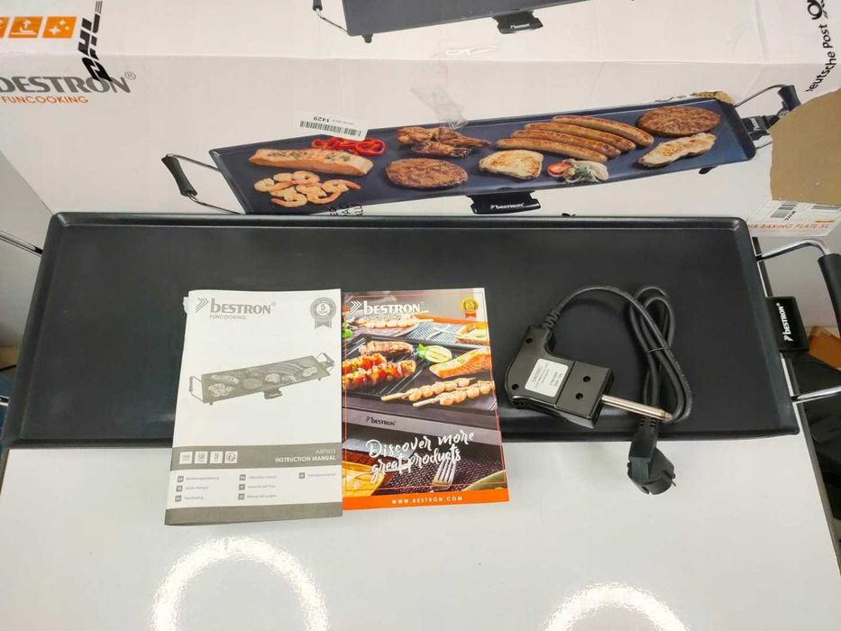 B251 Duży tradycyjny grill elektryczny 70cm Bestron  czarny 1800W