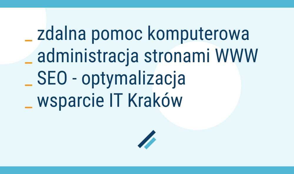 Zdalna pomoc - komputer / SEO / strony internetowe / wsparcie IT