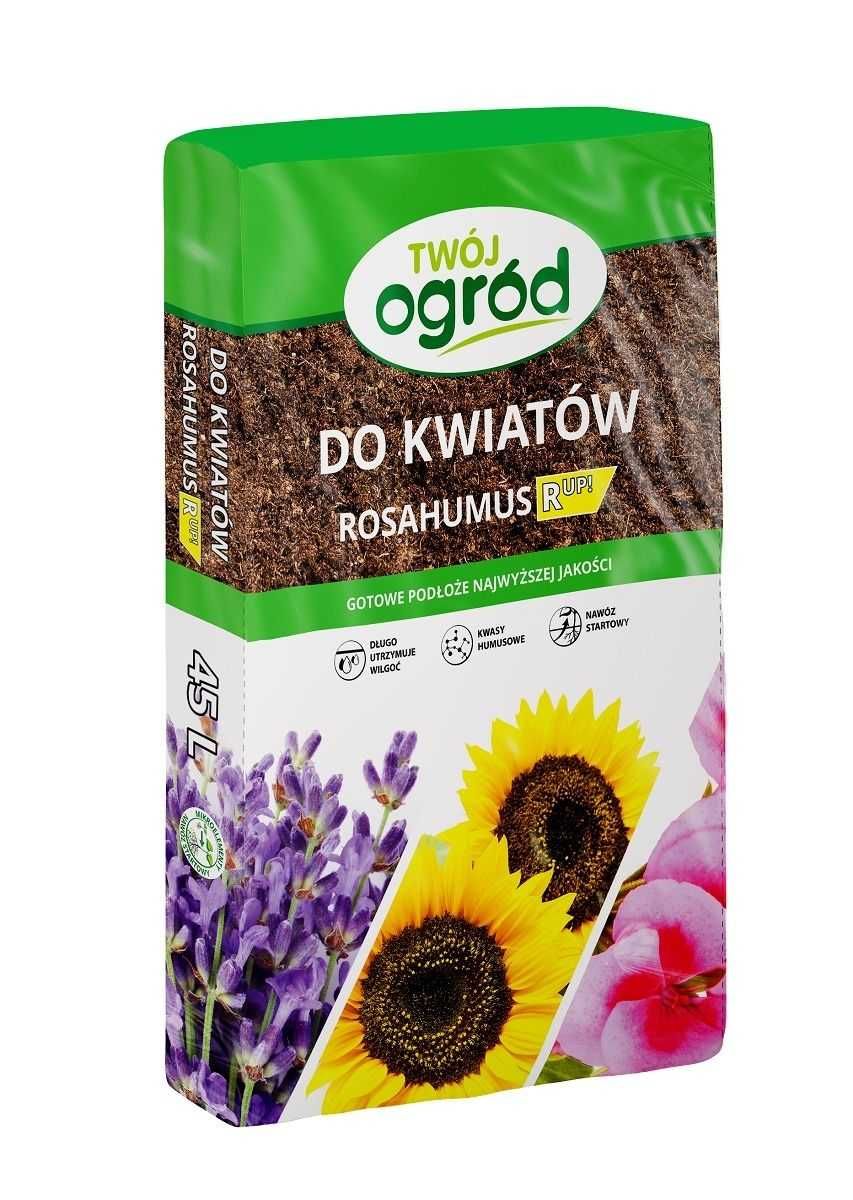 Podłoże do kwiatów 45l (Rosahumus) super pulchne z nawozem i humusem!
