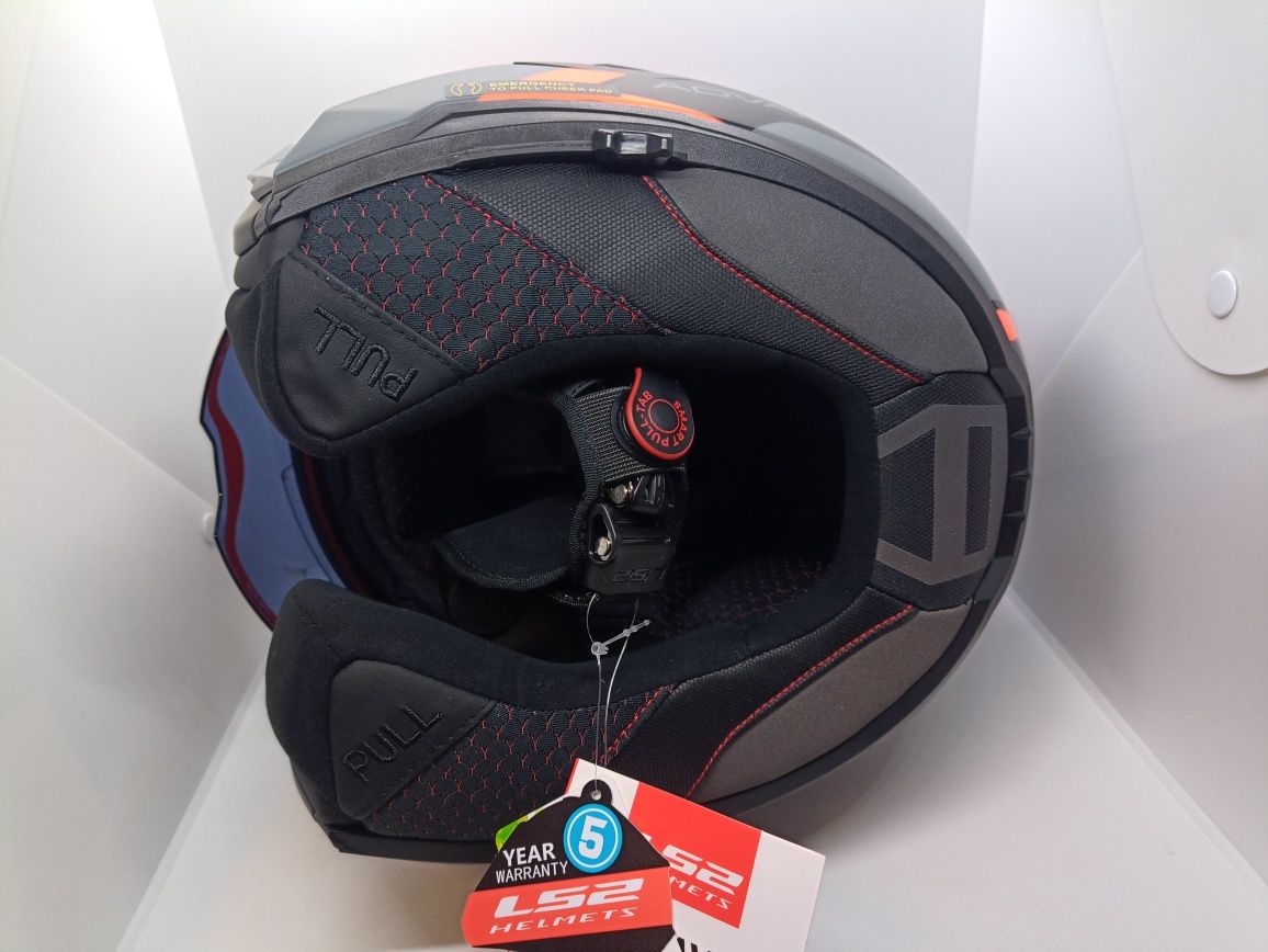 Kask LS2 FF906 ADVANT CODEX, szczęka do tyłu+ blenda+ pinlock+ plecak