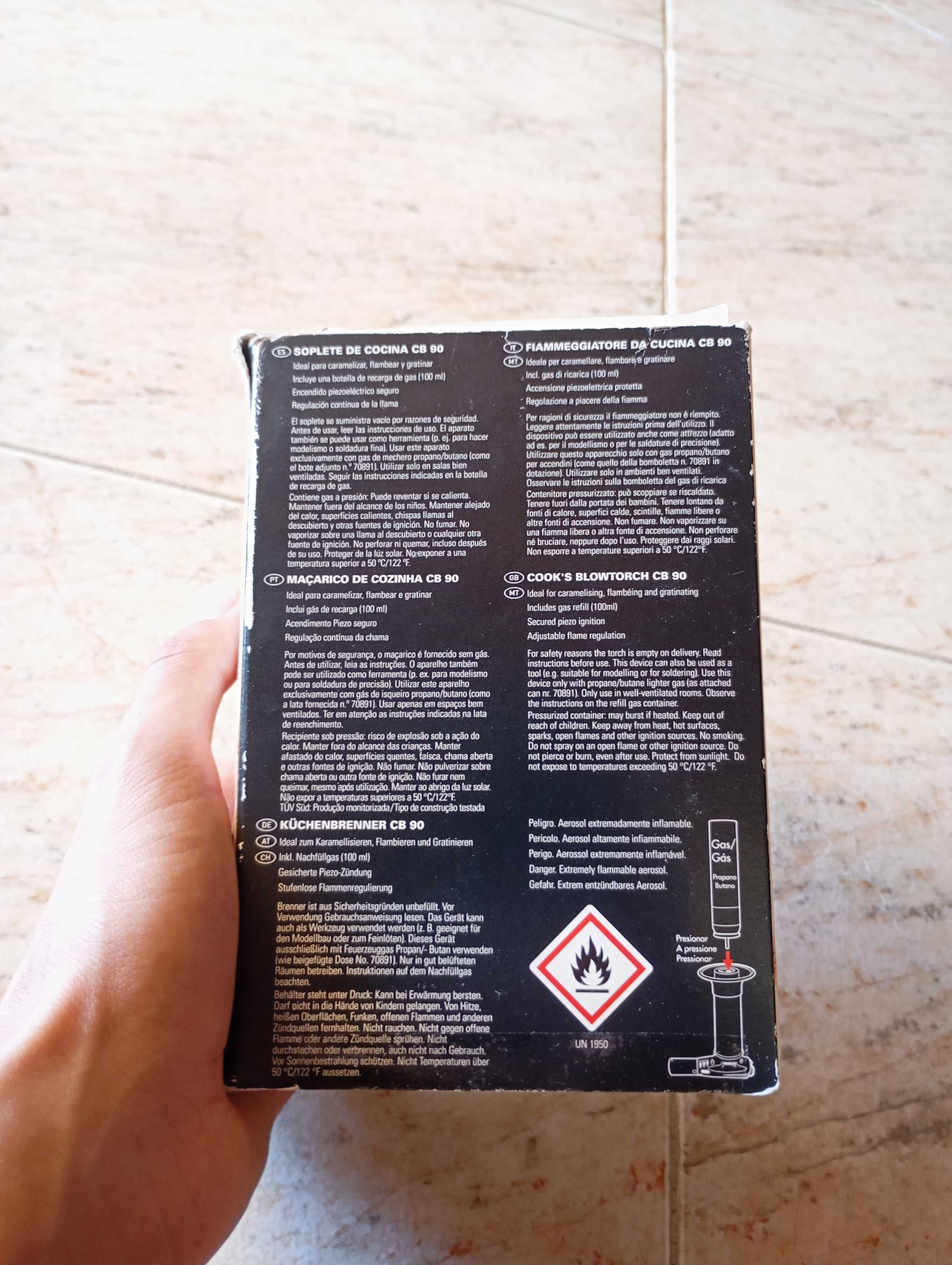 Maçarico para cozinha/sobremesas