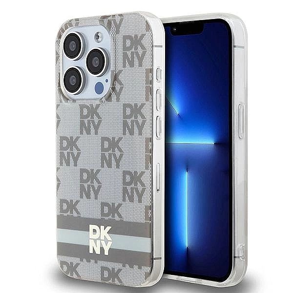 Etui DKNY IML Checkered Mono Pattern & Printed Stripes MagSafe na iPho