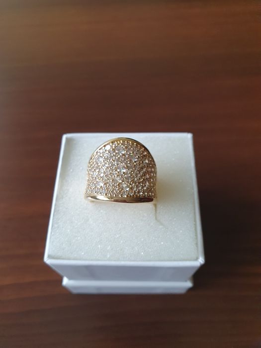 Szeroka obrączka w kolorze złota  -  17