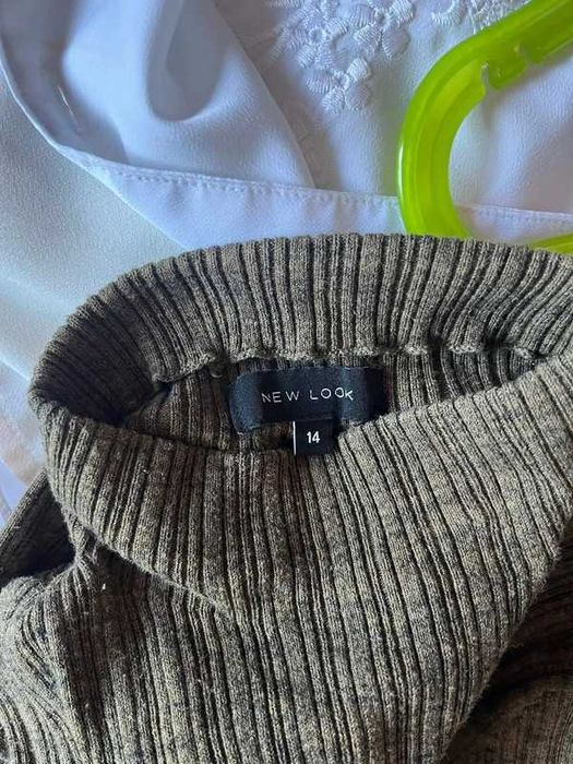 Półgolf z długim rękawem w kolorze khaki