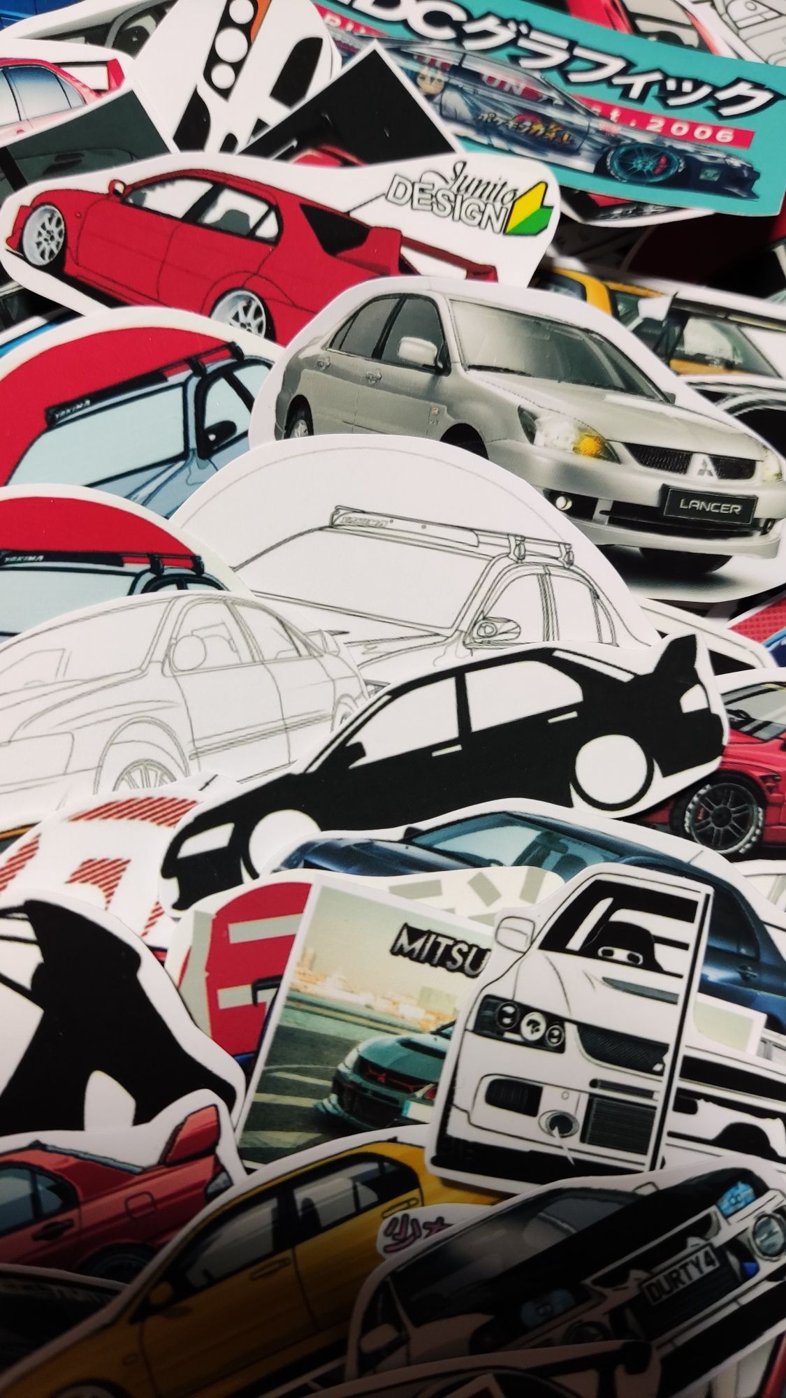 Стикеры наклейки авто машины спорт Лансер Evolution Lancet Mitsubishi