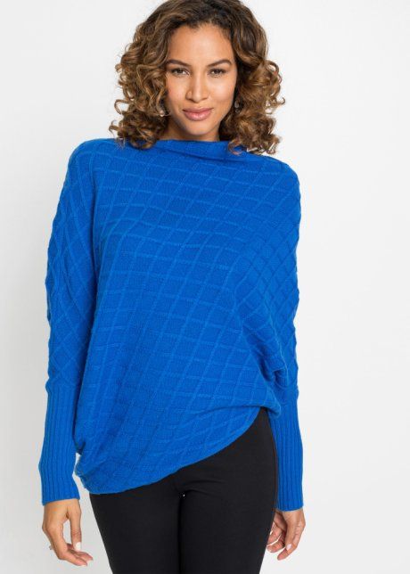 B,P.C sweter z asymetrycznym dołem niebieski r.44/46