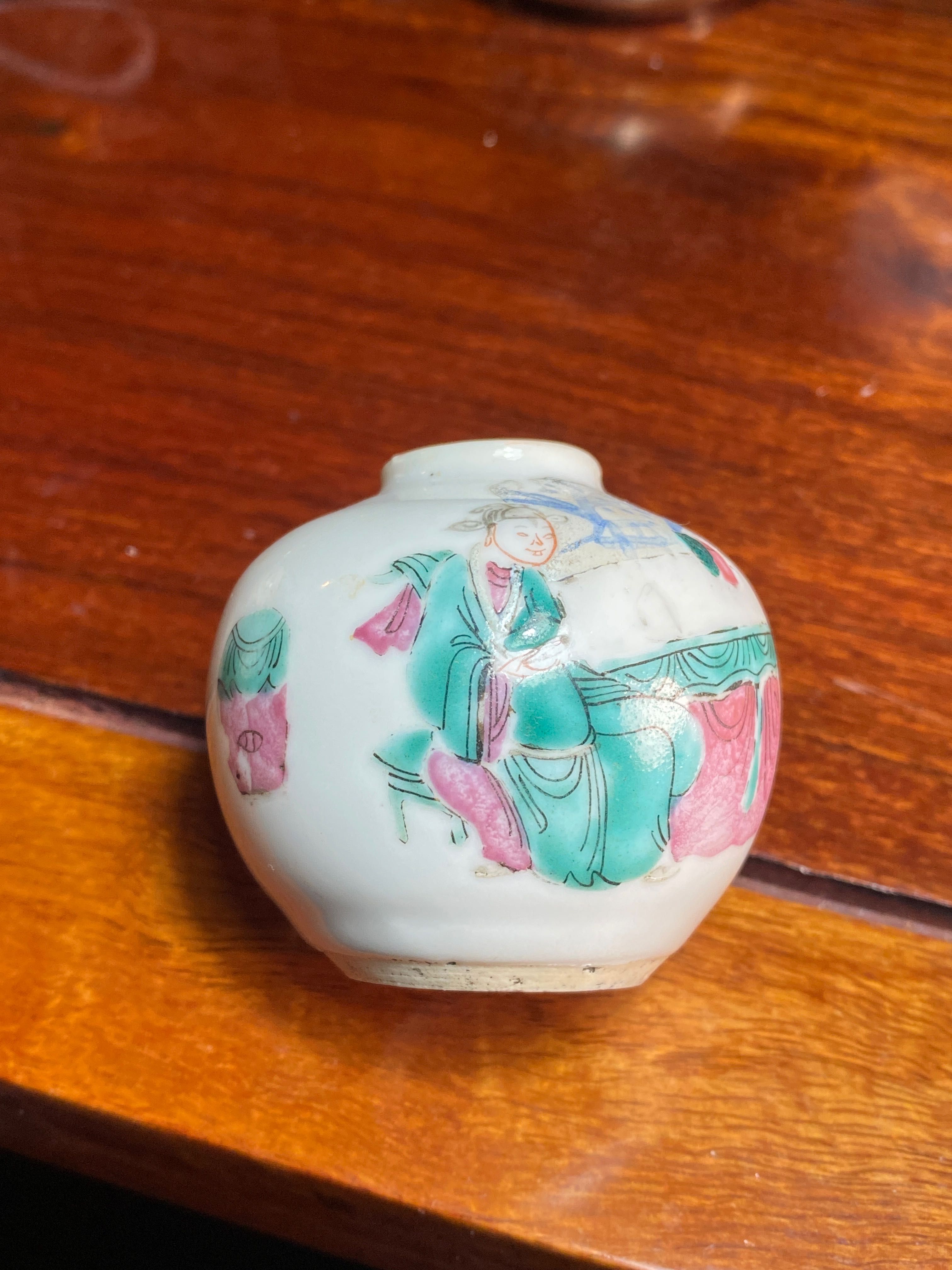 Pote especiarias Bojan Porcelana Chinesa Séc XVIII 5 cm