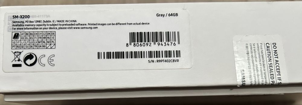 Samsung Galaxy Tab  Dark grey A8 SM-X200 64 GB, Wi-Fi, 10.5