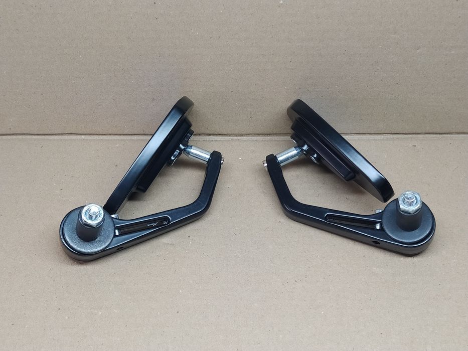 Зеркала мото (пара) "ПРИЗМА SPORT CUSTOM" в торец руля, чёрный