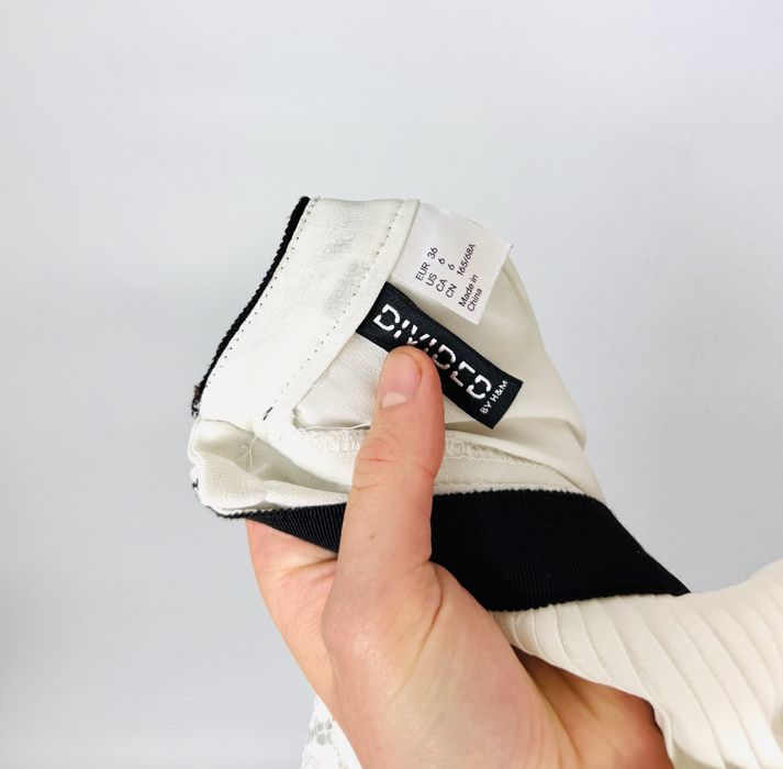 Biała spódnica z koronkowym dołem S 36 H&M