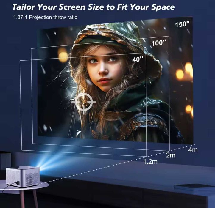 Magcubic HY350 PRO(Upgrated)/580ANSI/4К/проектор/ 1920*1080P Full HD