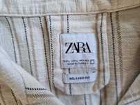 Летнняя рубашка сорочка Zara лён размер L