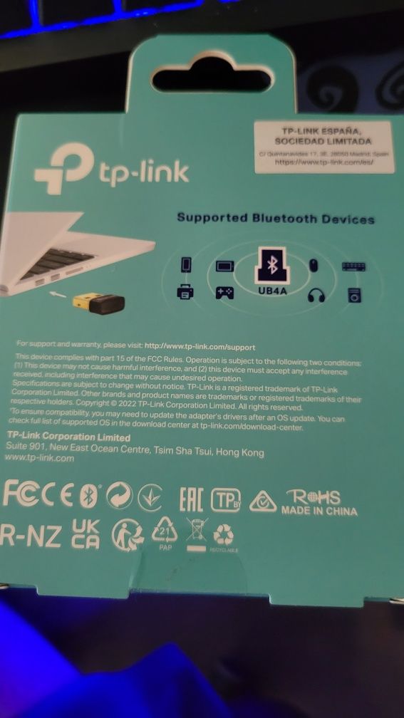 Nano usb bluetooth adaptador