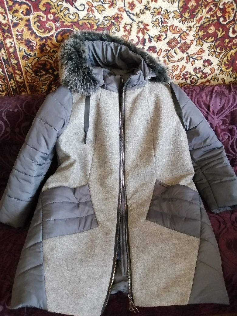 Зимние женское пухавик- пальто 60 размера