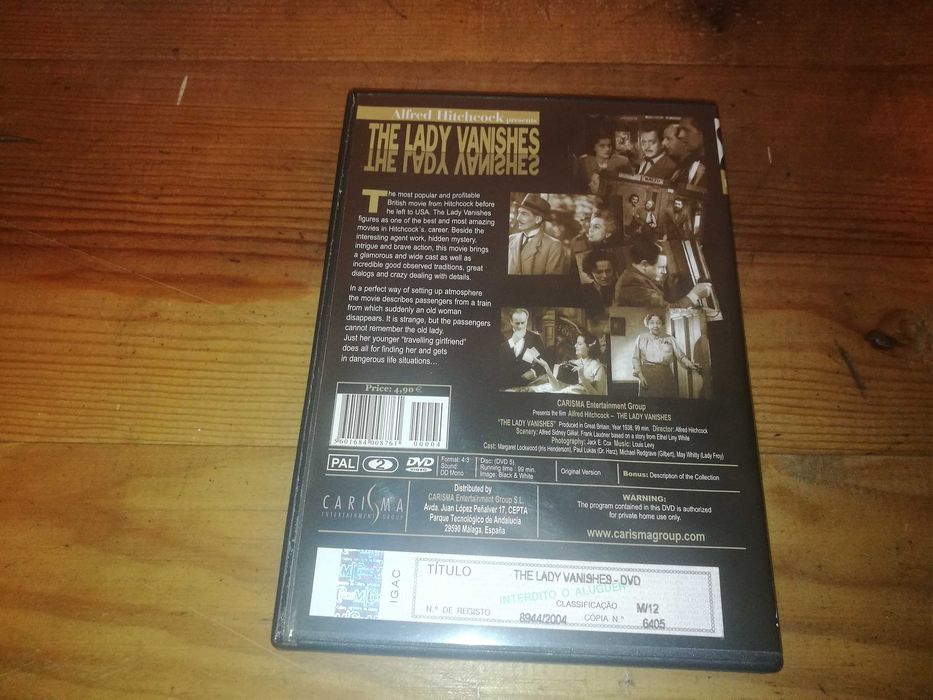 THE LADY VANISHES (ALFRED HITCHCOCK) DVD (legendagem em Português)