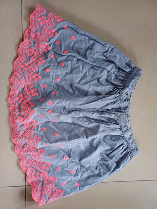 Spódniczka jeansowa z haftem dziewczęca Smyk rozm 146