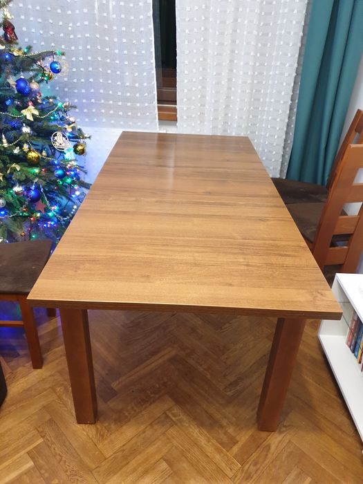 Stół rozkładany 120x80cm + 6 krzeseł