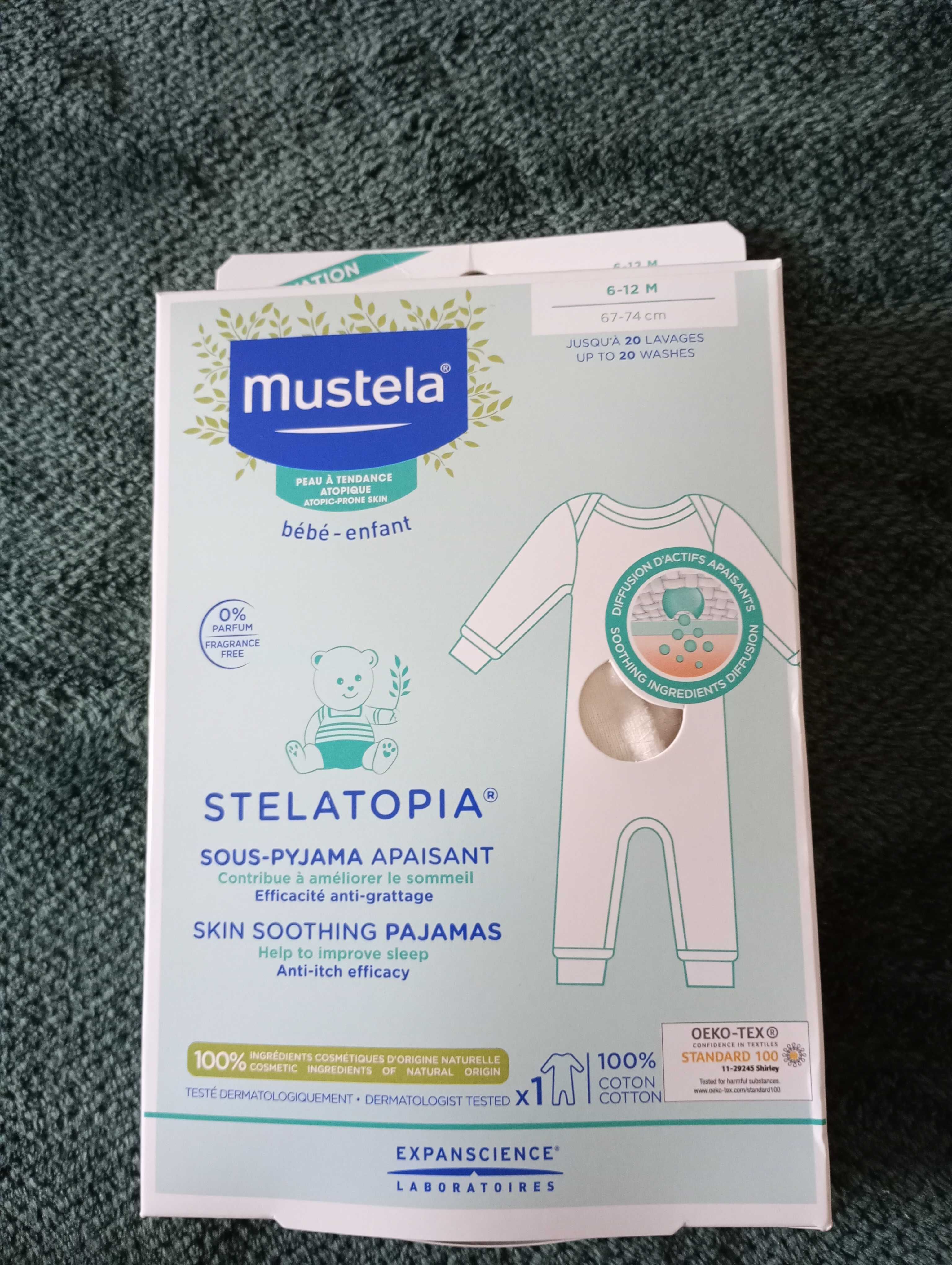 Mustela Stelatopia kojąca piżamka dla niemowląt 6-12 miesięcy