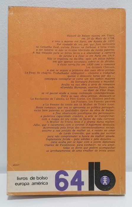 Livro de bolso - A Mulher de 30 Anos