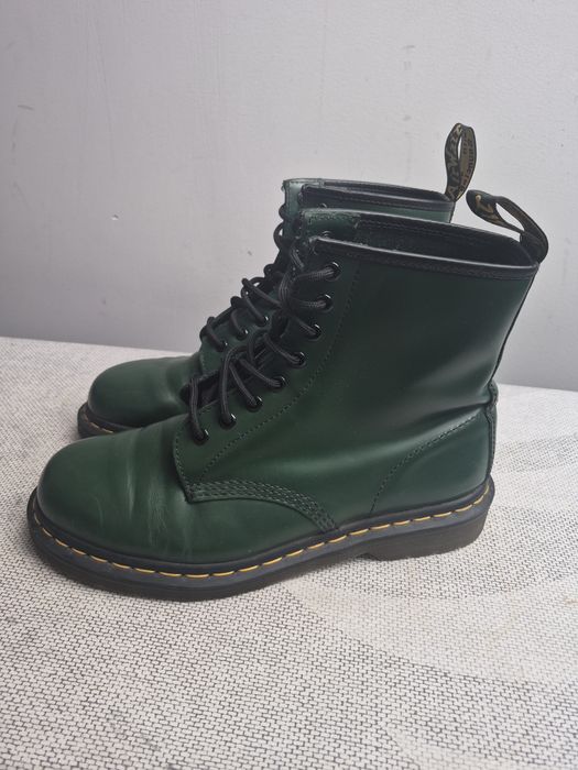 Botki dr Martens 42 zielone skórzane