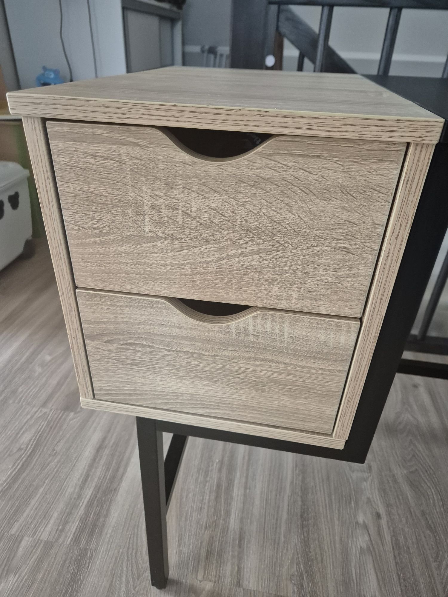 Biurko czarne/dąb sonoma stan idealny styl loft