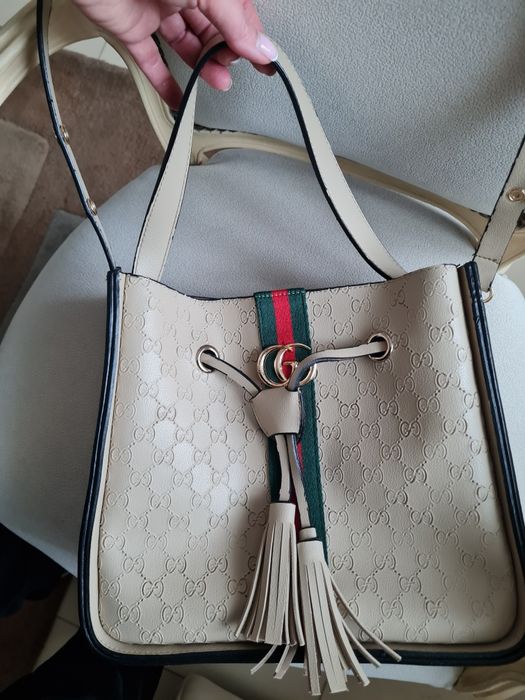 Torebka beżowa ekoskóra Gucci