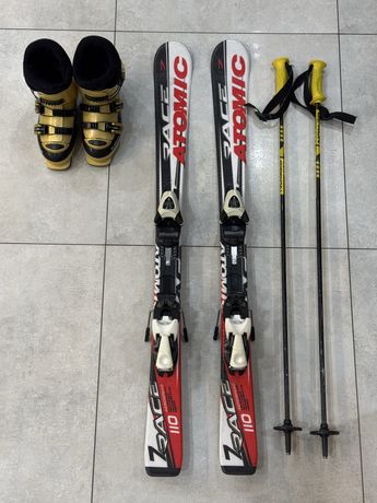 Narty Atomic 110cm, buty Rossignol 22.5cm