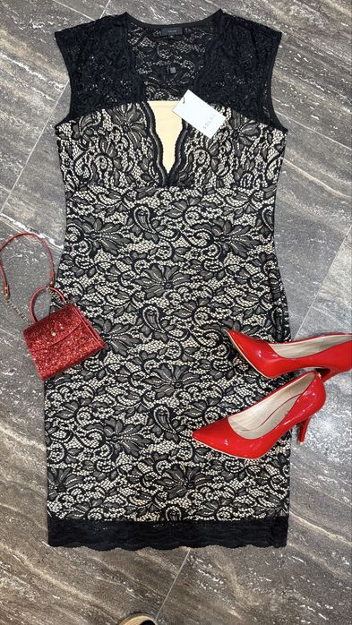 Solar koronkowa sukienka 36/S Święta  Sylwester Andrzejki.