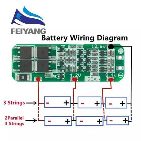 3s 20a 18650 зарядное устройство,плата защиты
