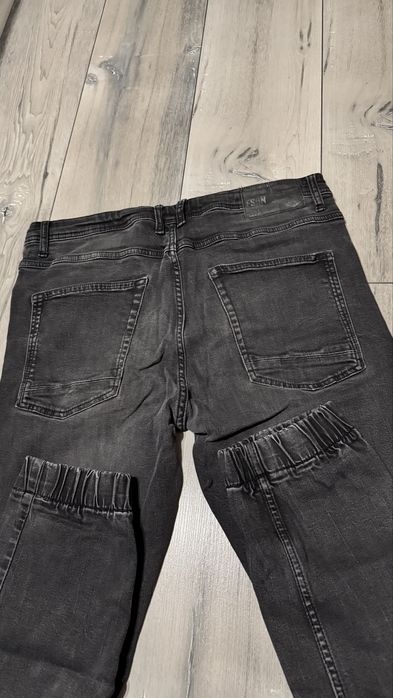 Joggery fsbn 34 męskie spodnie czarne M bawełna