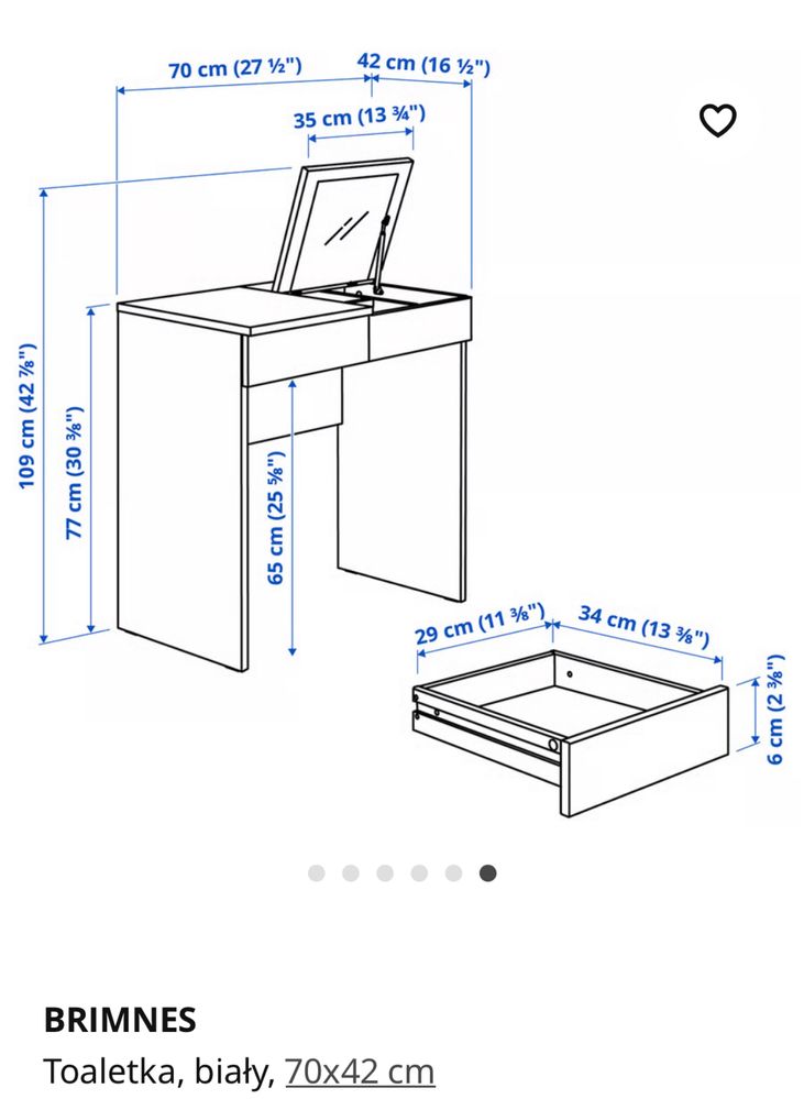 Brimnes ikea toaletka