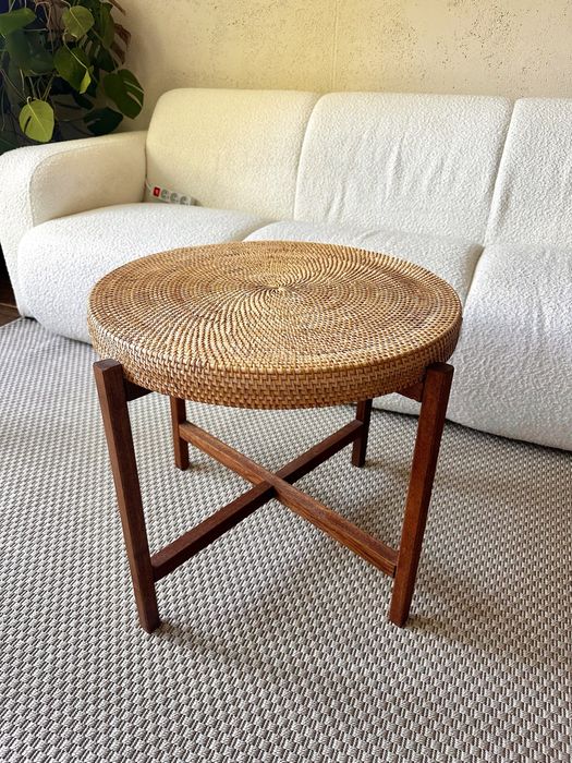 stolik kawowy H&M Home rattan boho