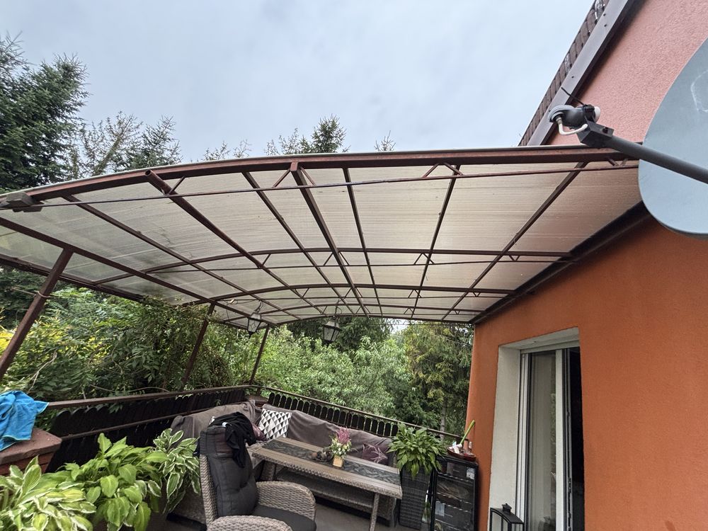 Zadaszenie tarasu 420/350cm pleksa zdemontowana