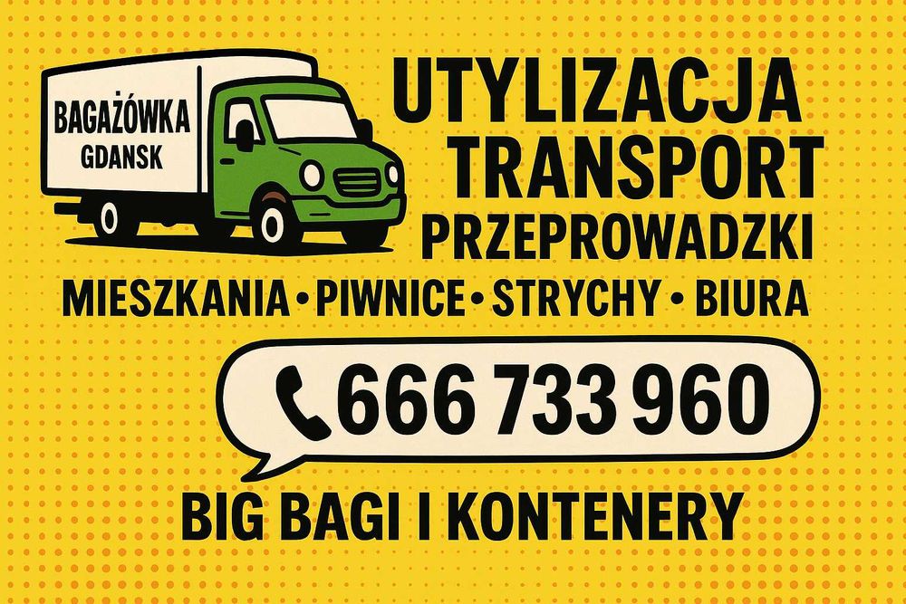 UTYLIZACJA – Opróżnianie mieszkań, piwnic, strychów Transport