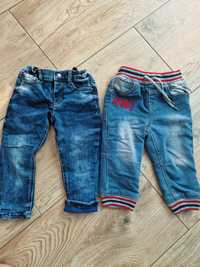2-pak jeansów ocieplanych 86 cm