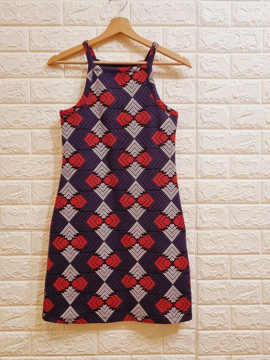 Sukienka mini ramiączka letnia 32 XXS Topshop print wzór sexy moda