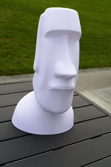 Rzeźba ogrodowa - Moai/Easter Island/Wyspy Wielkanocne - biały