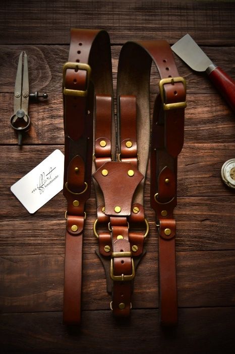 Мужская портупея. Кожаные подтяжки ручной работы. Днепр