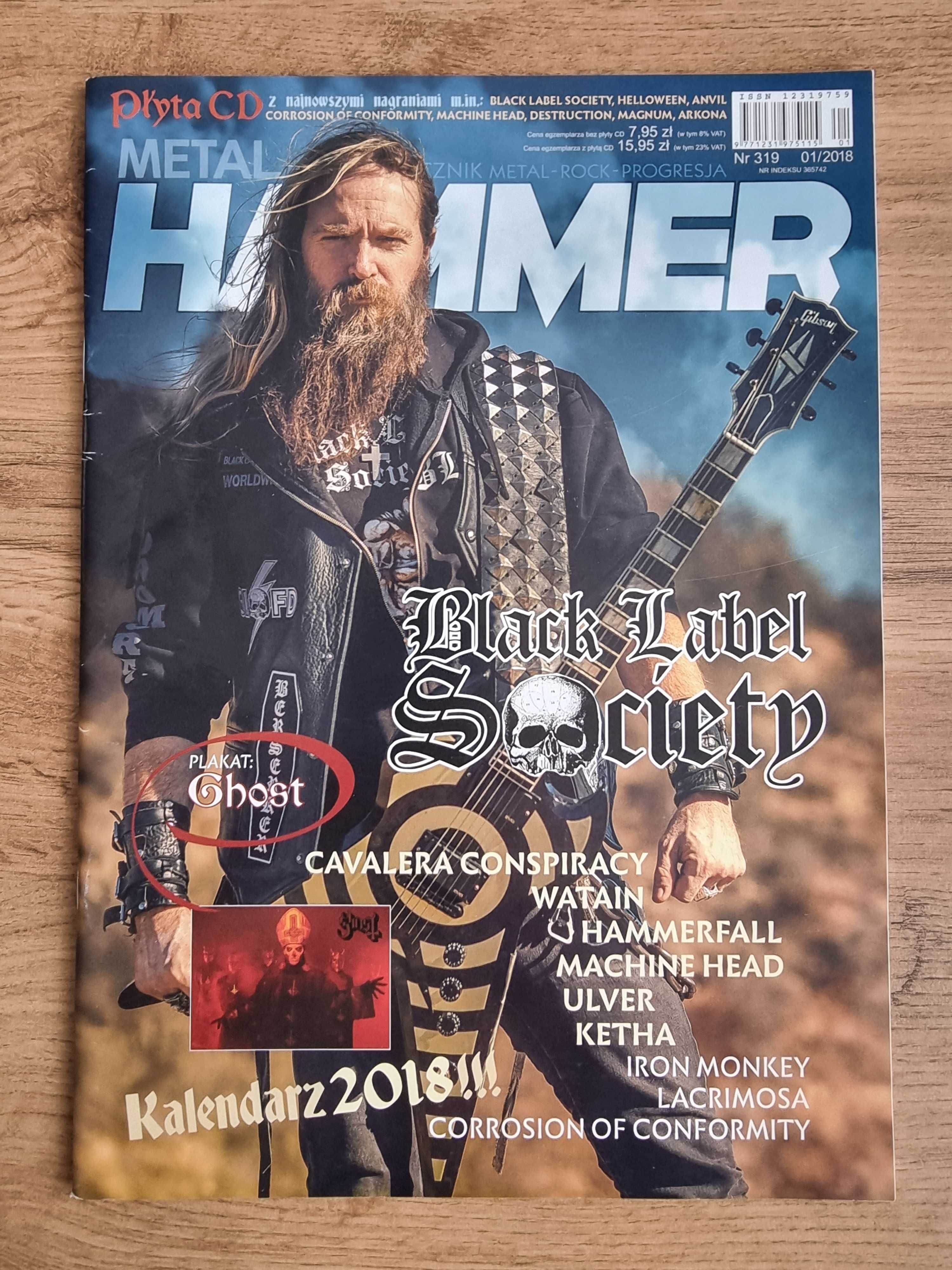 UNIKAT! Metal Hammer 1/2018 - Black Label Society, Machine Head