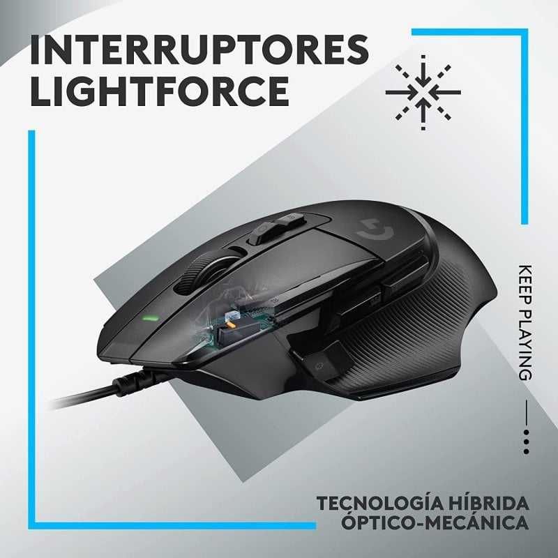 Logitech G G502 X LIGHTFORCE Rato Gaming Preto 25600 DPI