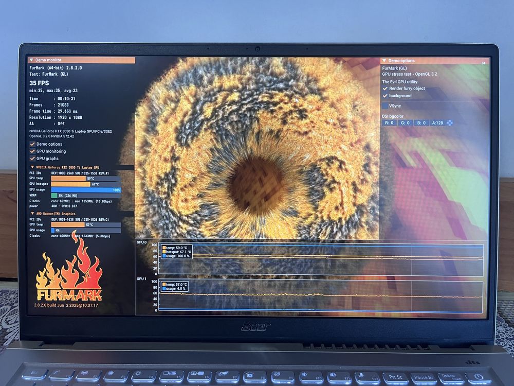 Acer Swift X14 Ryzen 7 5800U RTX 3050 Ti 16 GB SSD 512 GB