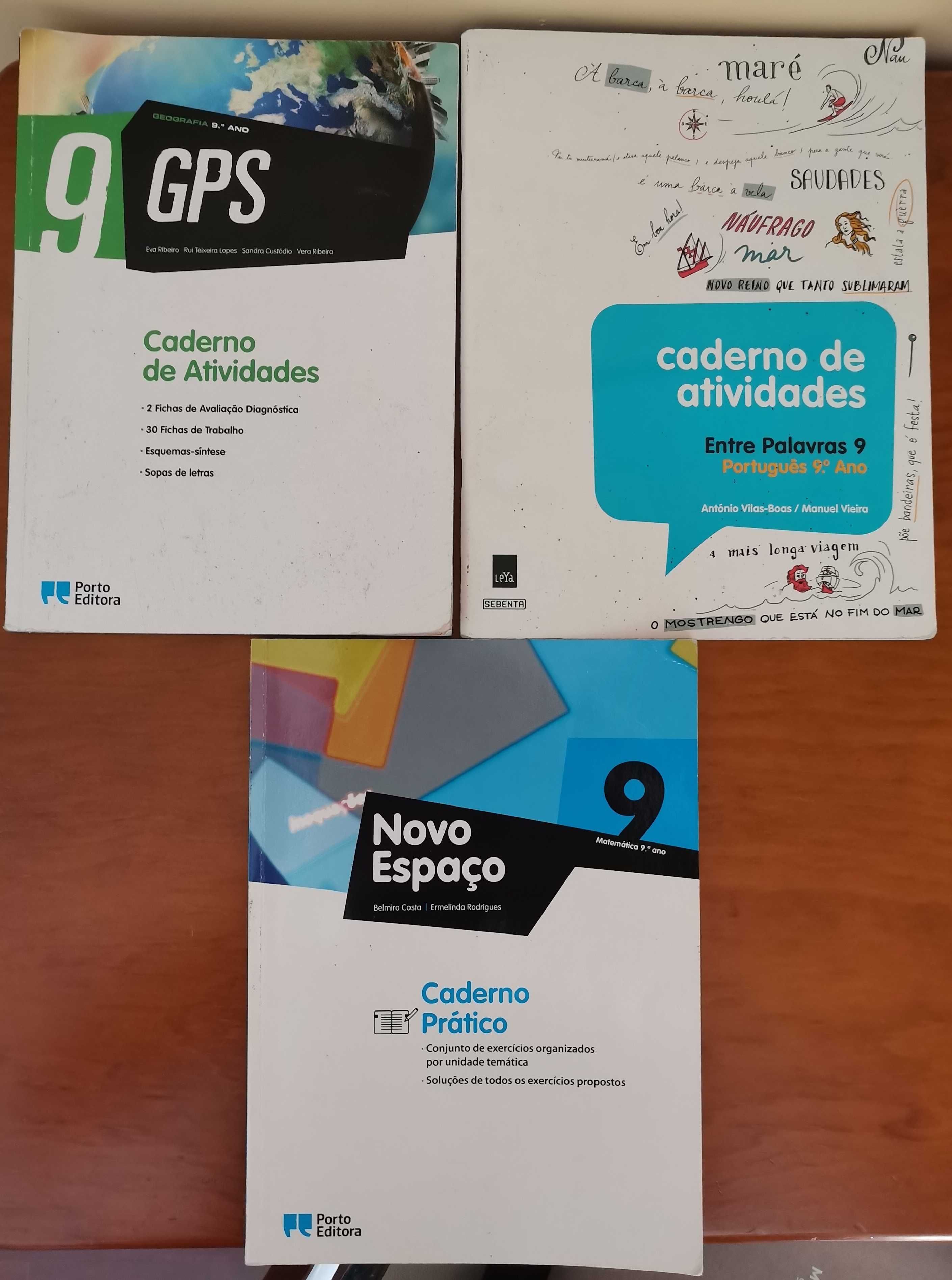 Caderno de atividades 9°ano Geografia/Português/matemática.