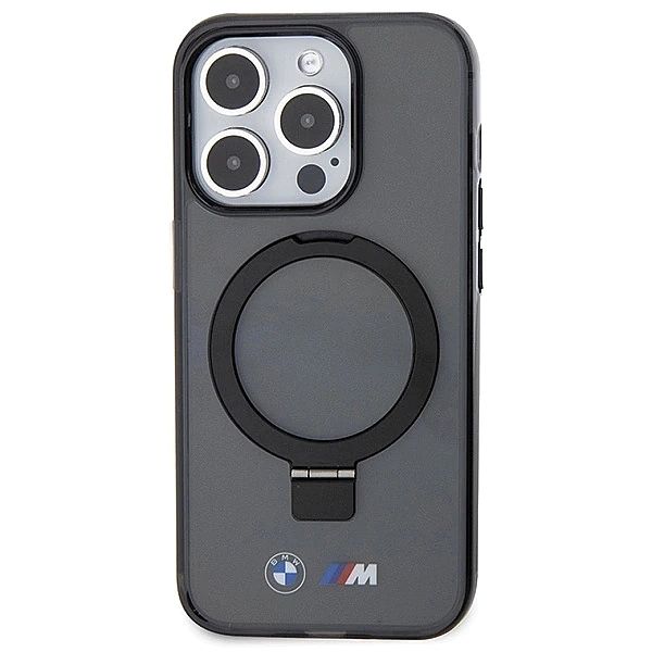 Etui BMW Ring Stand M Collection MagSafe na iPhone 15 Pro - czarne